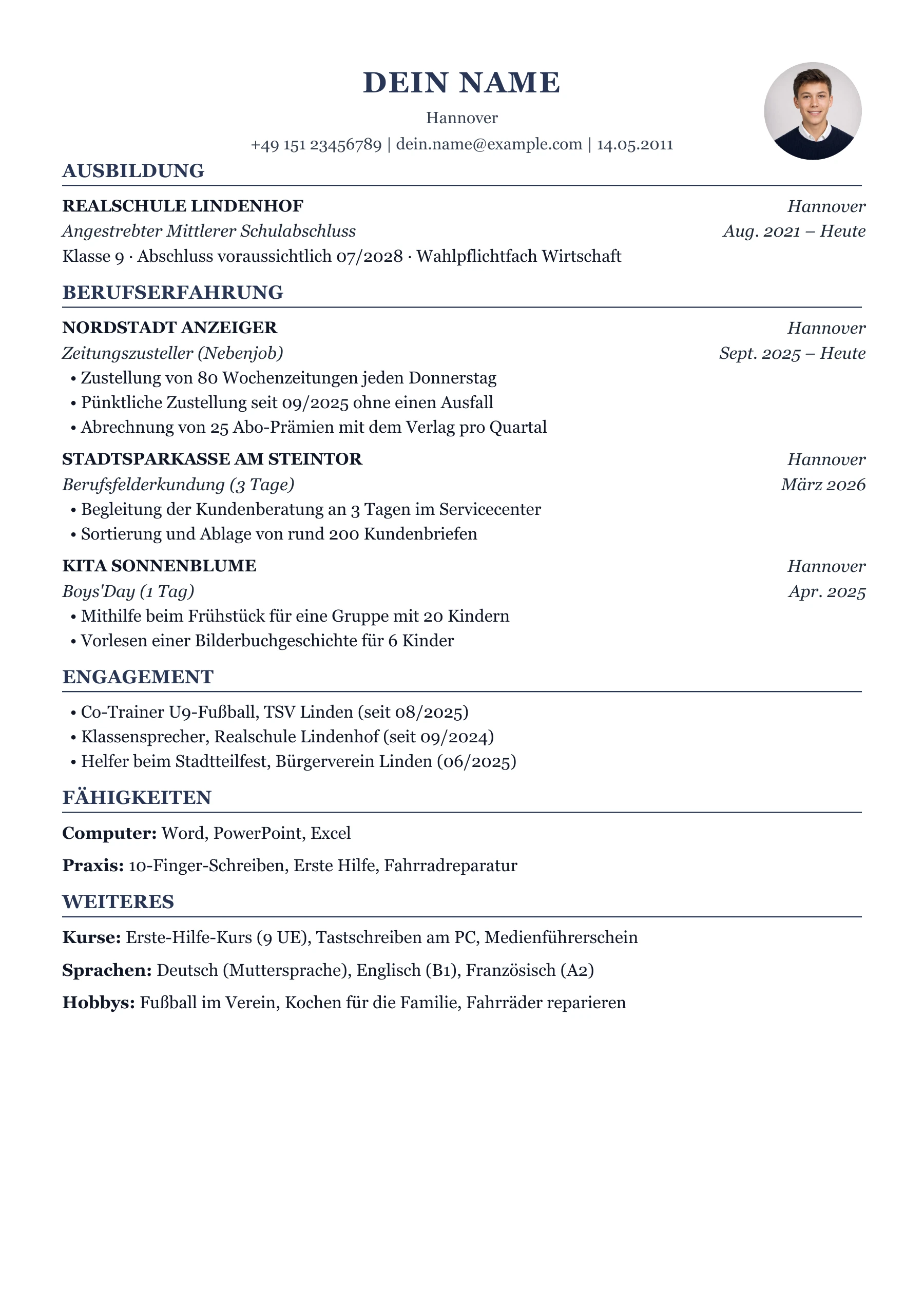 Schülerpraktikum allgemein · Kompakt