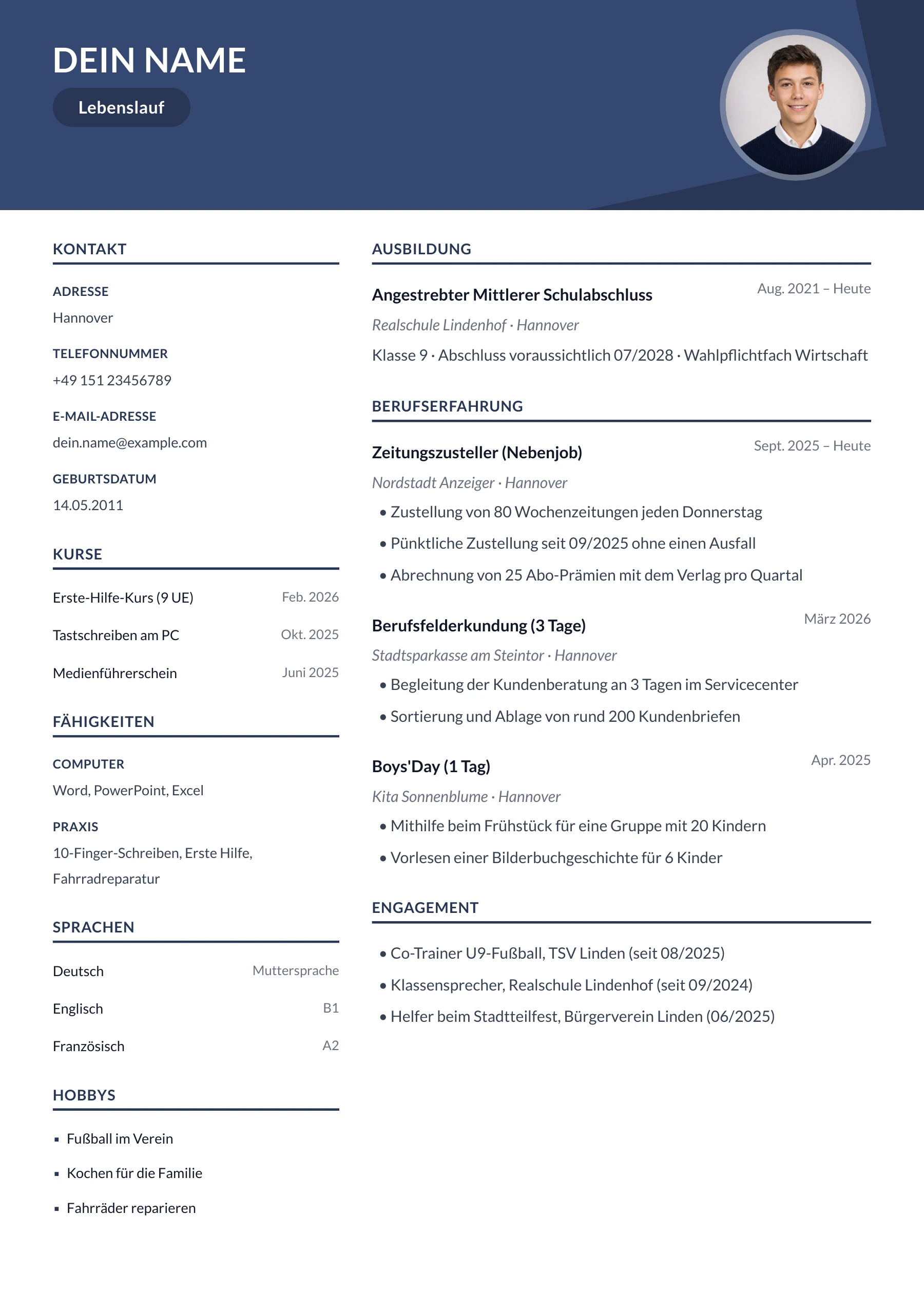 Schülerpraktikum allgemein · Geometrisch