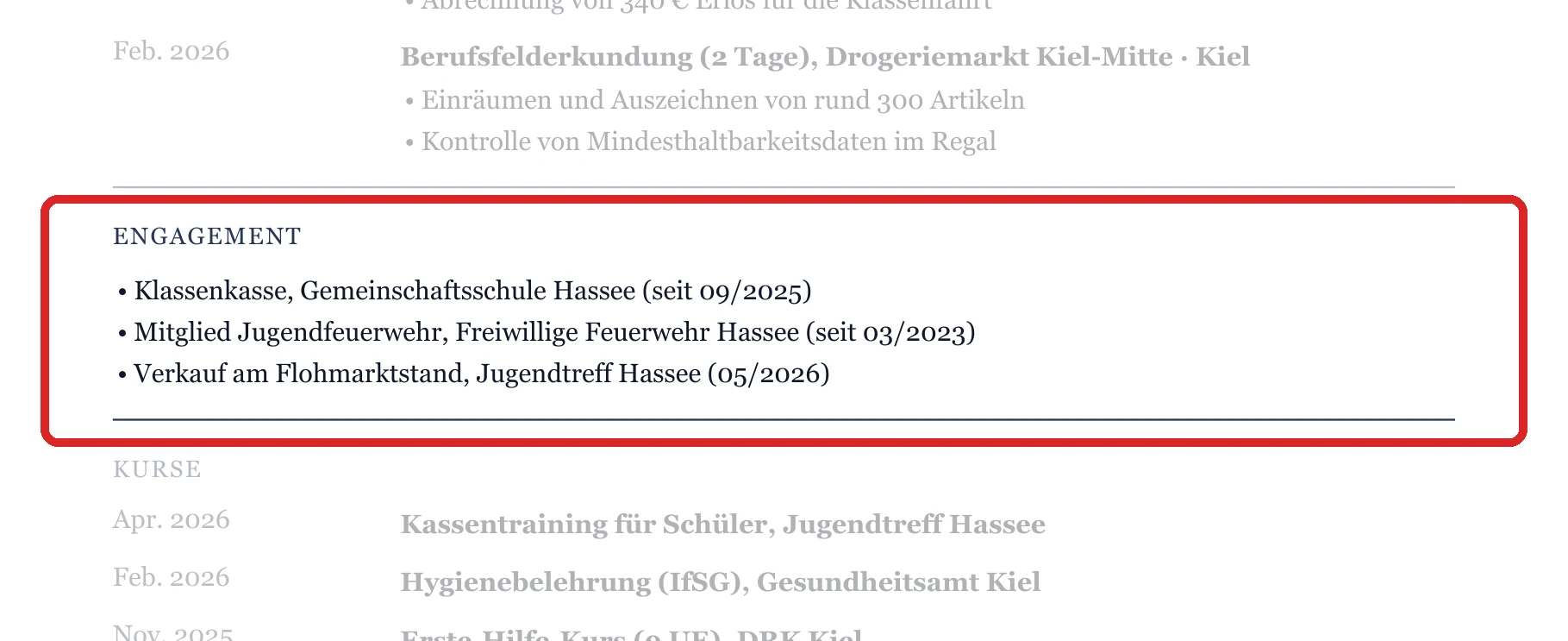 Engagement im Muster – Muster Einzelhandel & Gastronomie