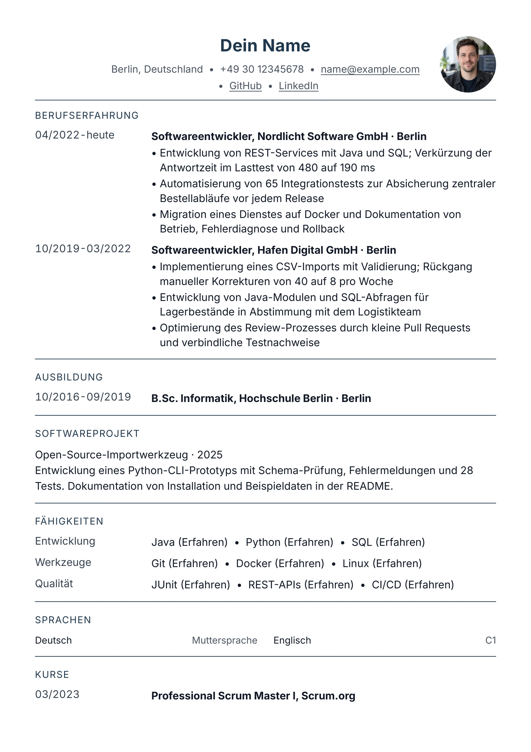 Softwareentwicklung allgemein · Klassisch