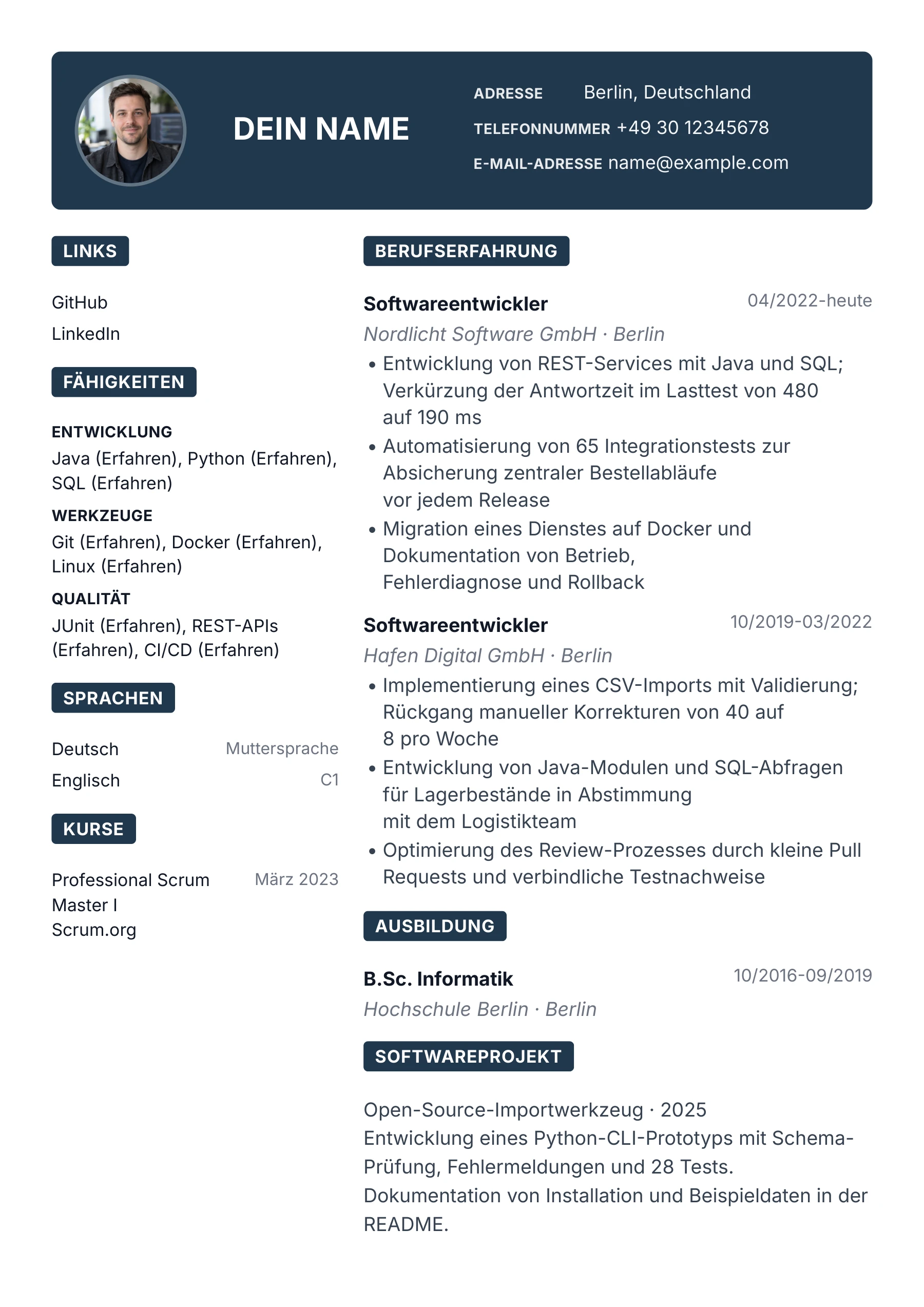 Softwareentwicklung allgemein · Modern