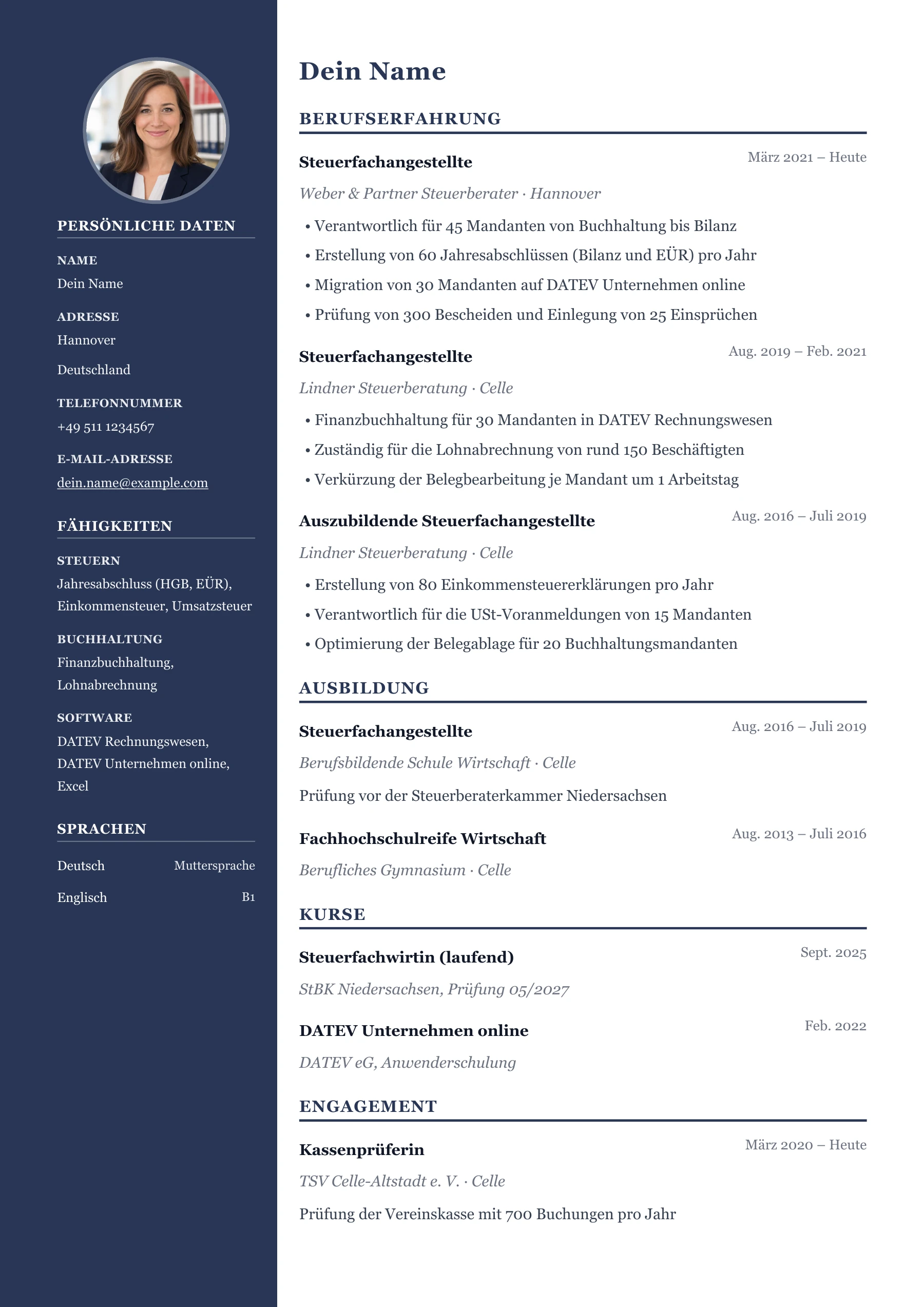 Steuerfachangestellte*r allgemein · Professionell