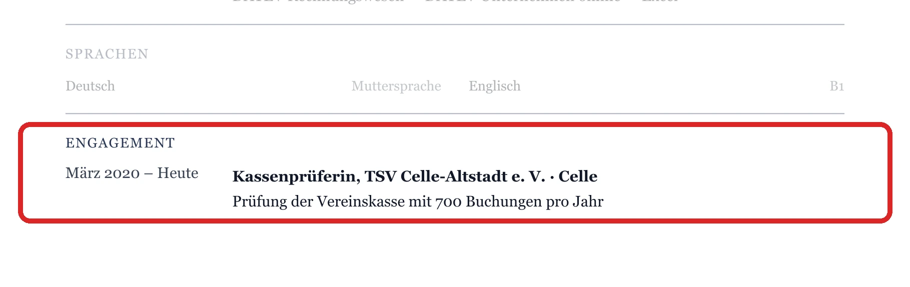 Engagement im Muster – Steuerfachangestellte*r – allgemein