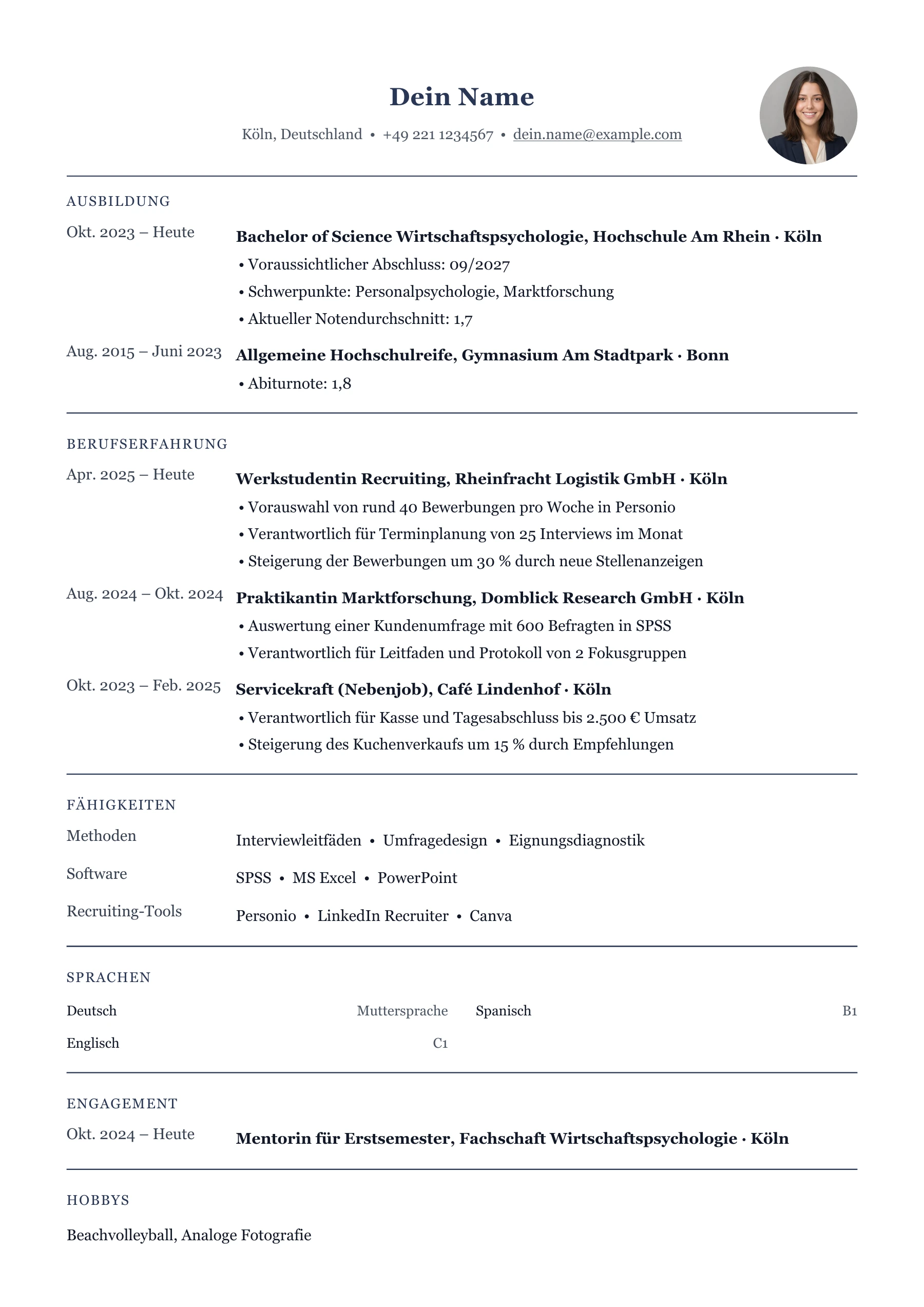 Student*in allgemein · Klassisch