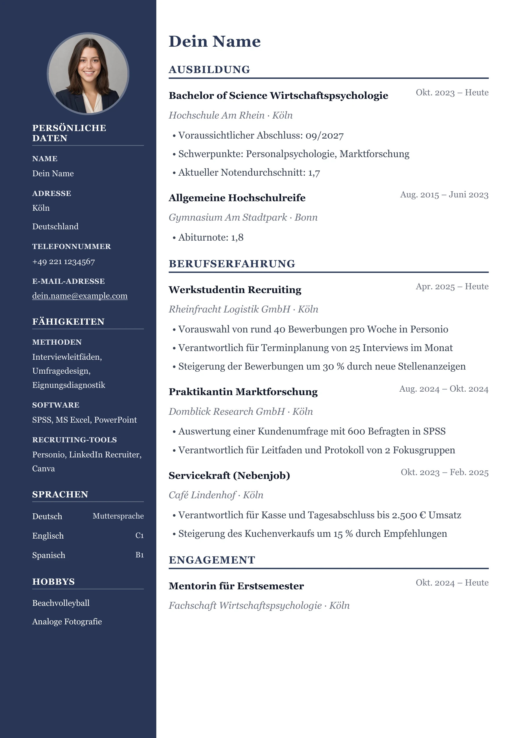 Student*in allgemein · Professionell