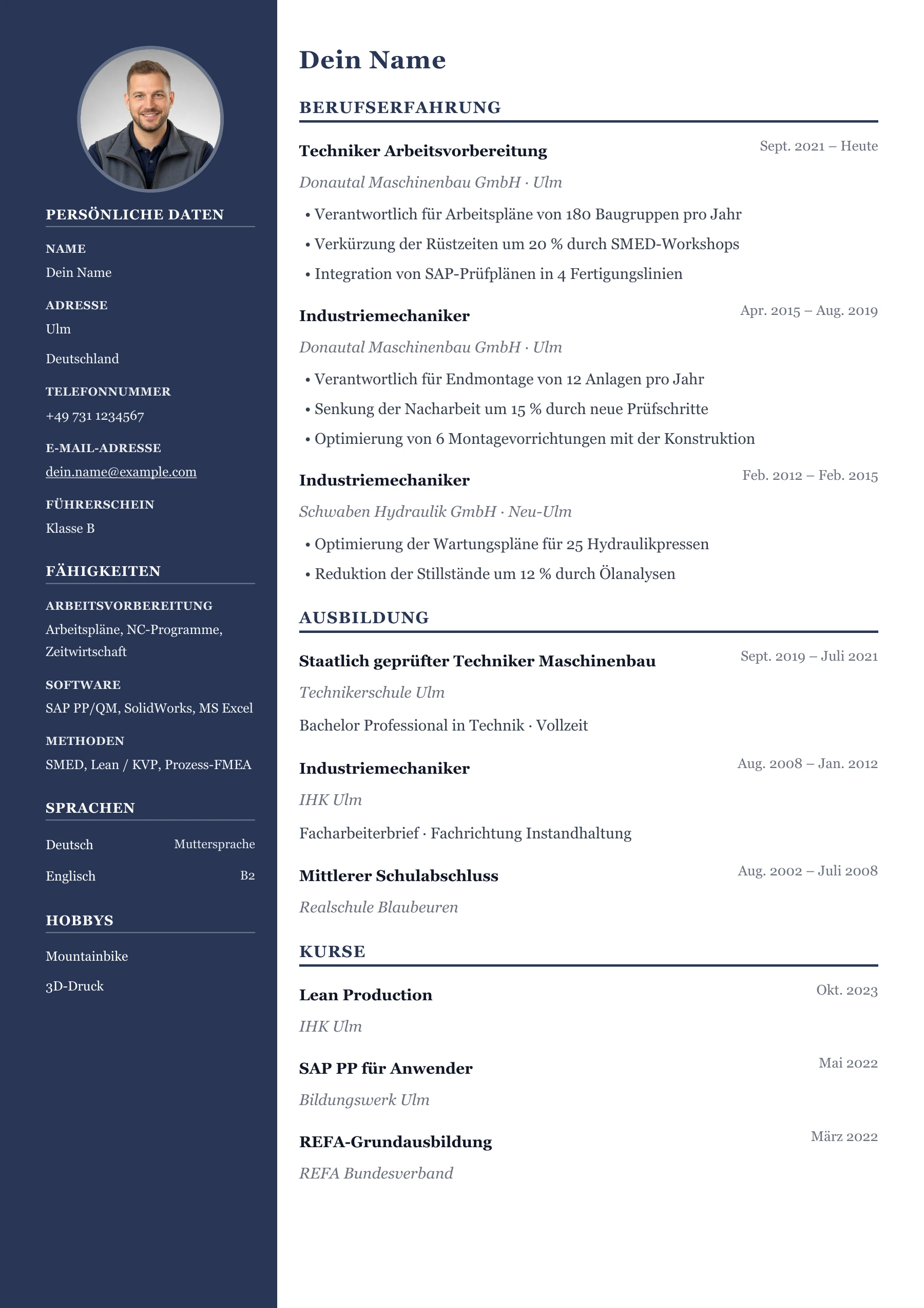 Techniker*in allgemein · Professionell