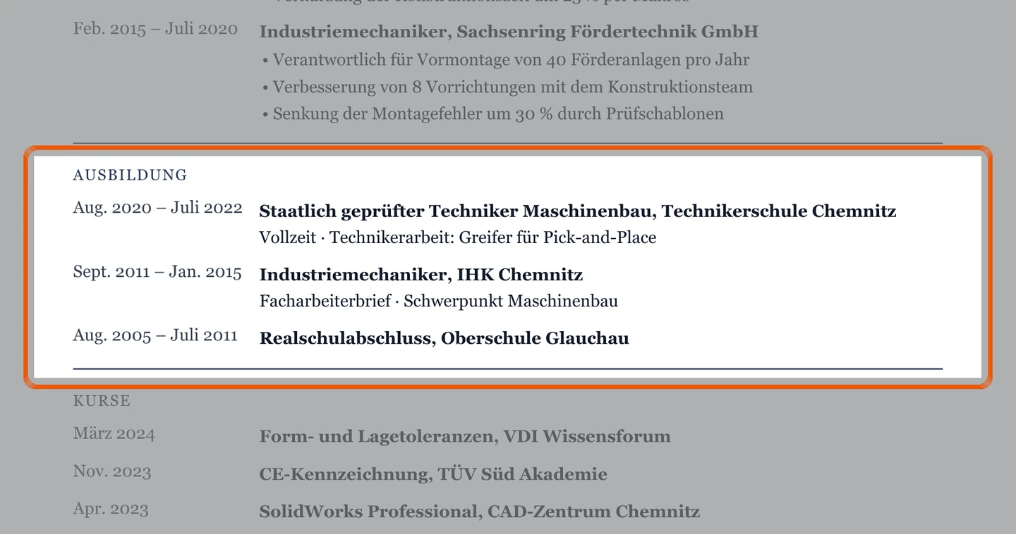 Technikerschule und Ausbildung im Muster – Muster Maschinenbau & Konstruktion