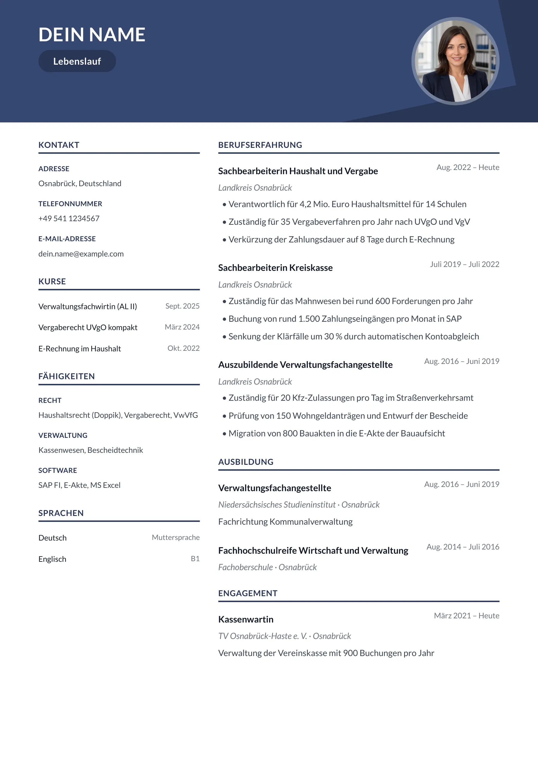 Verwaltungsfachangestellte*r allgemein · Geometrisch