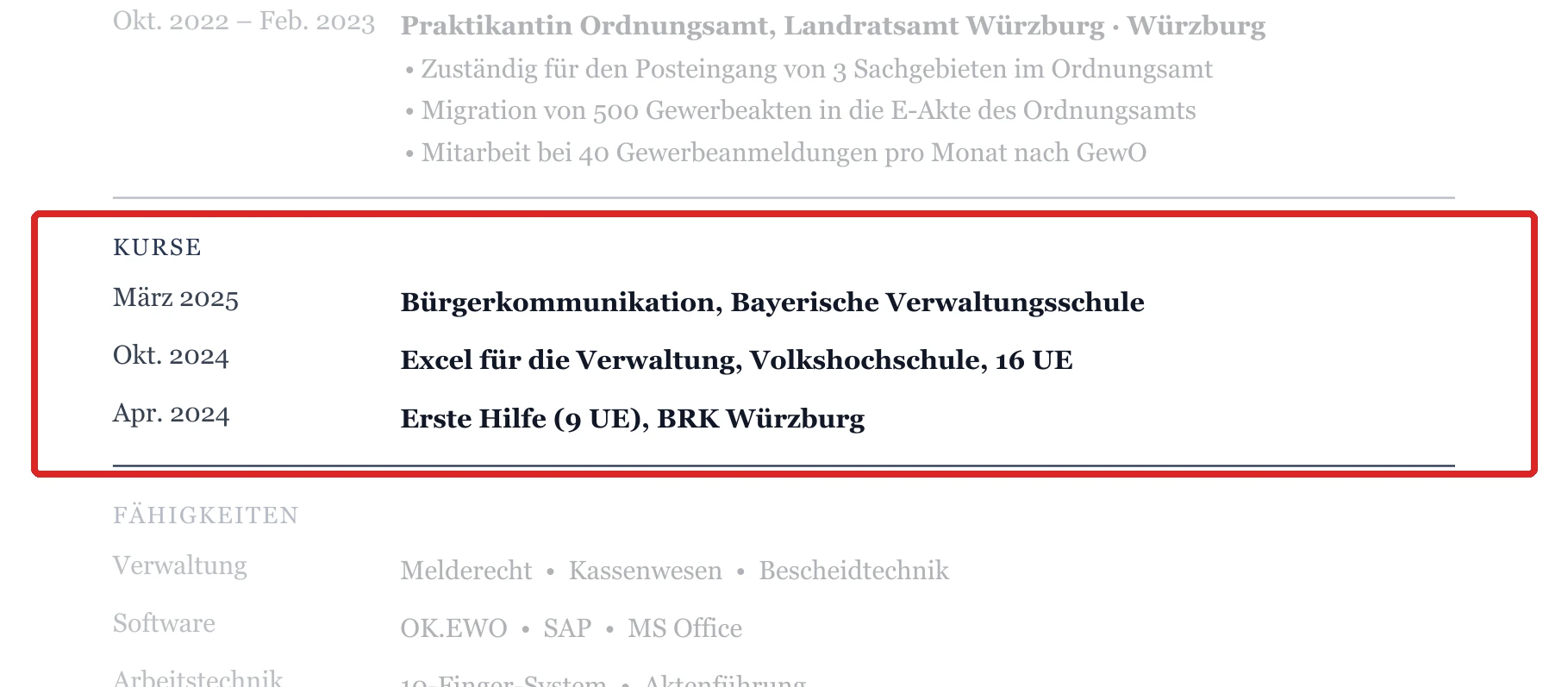 Weiterbildungen im Muster – Ausbildung & Berufseinstieg
