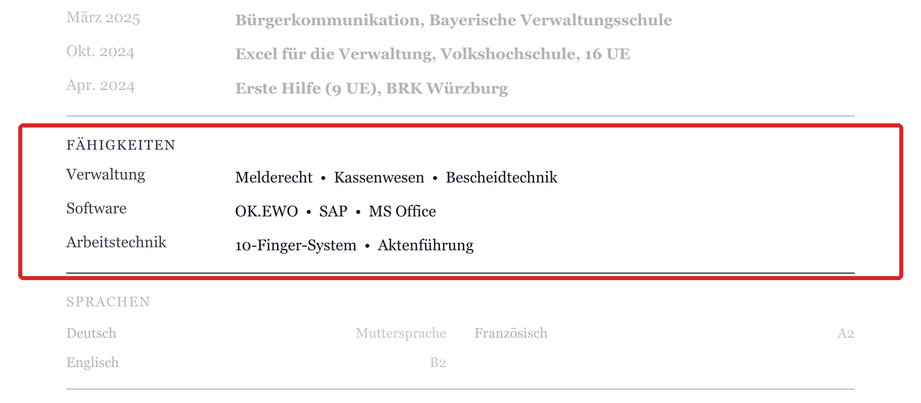 Kenntnisse im Muster – Ausbildung & Berufseinstieg