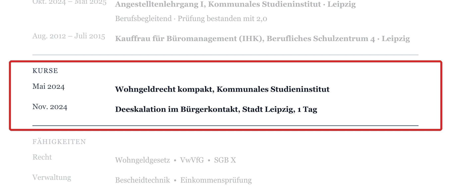 Weiterbildungen im Muster – Quereinstieg & Umschulung