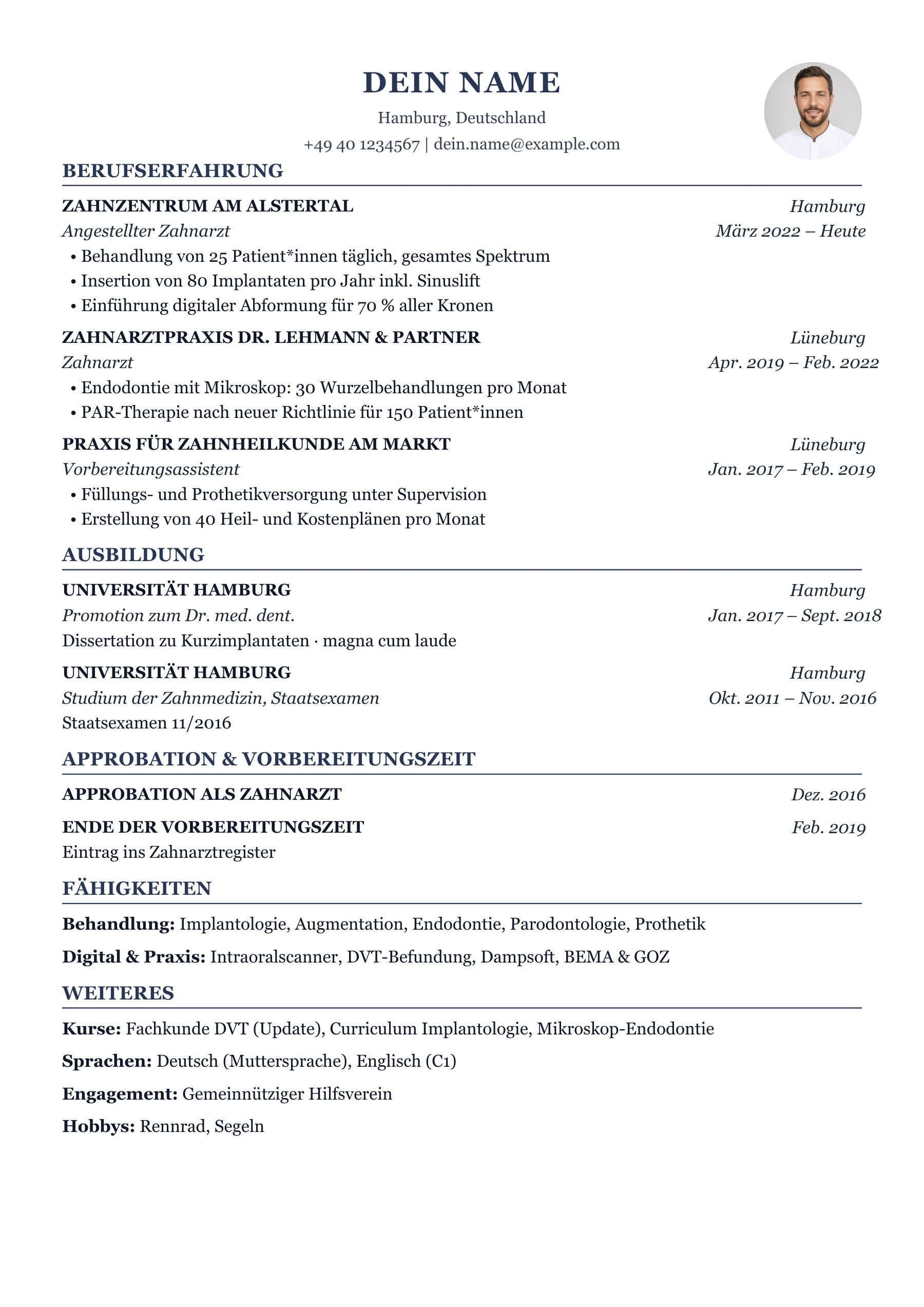 Zahnarzt*in allgemein · Kompakt