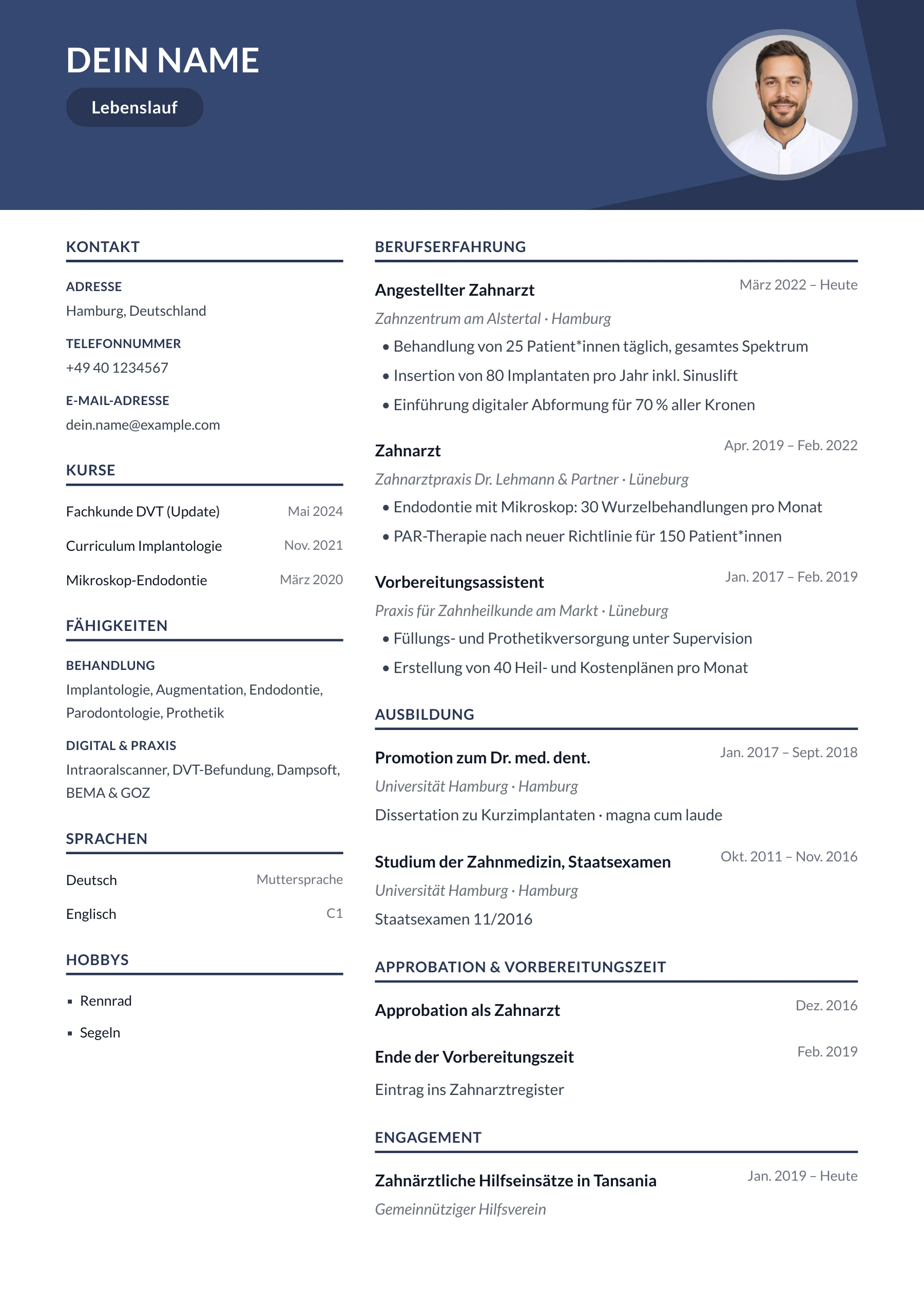 Zahnarzt*in allgemein · Geometrisch