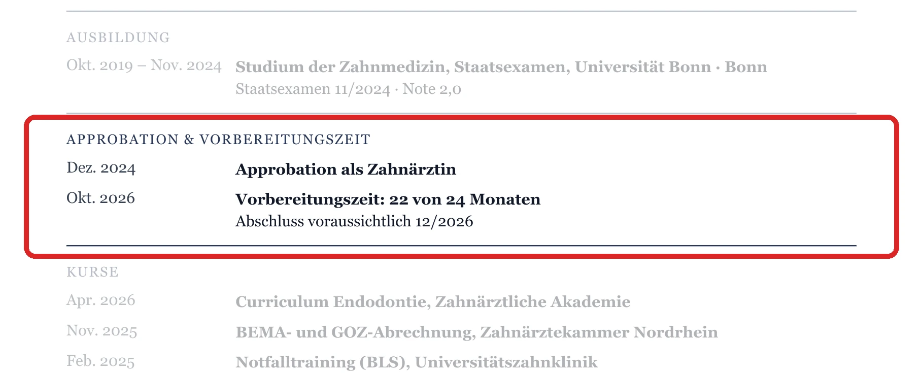 Approbation & Vorbereitungszeit im Muster – Muster Vorbereitungsassistent*in