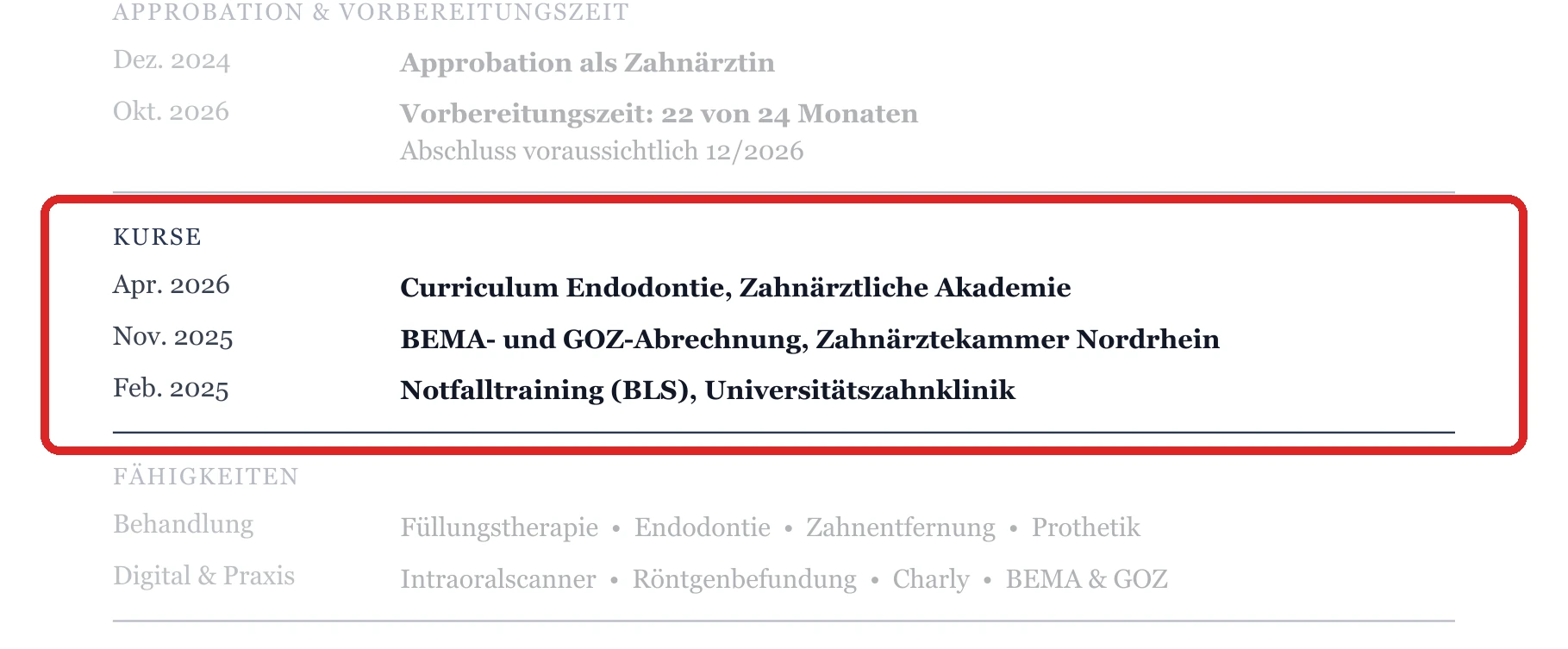 Fortbildungen im Muster – Muster Vorbereitungsassistent*in